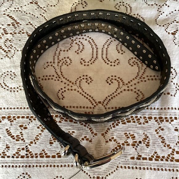 Stylish Black and Silver Women's Belt - Picture 13 of 13